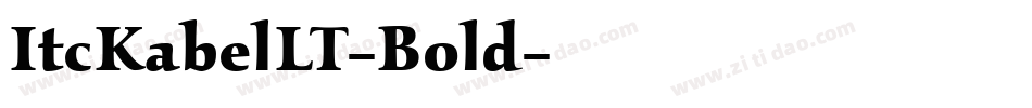 ItcKabelLT-Bold字体转换