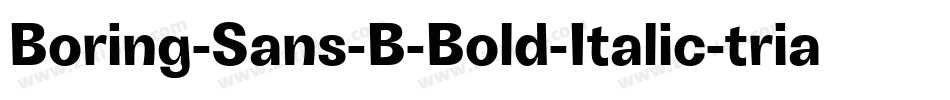 Boring-Sans-B-Bold-Italic-trial字体转换