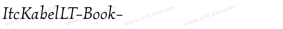 ItcKabelLT-Book字体转换