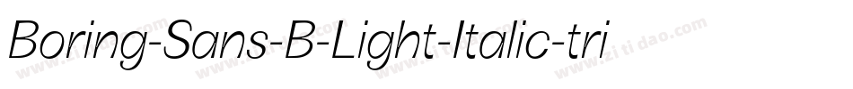 Boring-Sans-B-Light-Italic-trial字体转换
