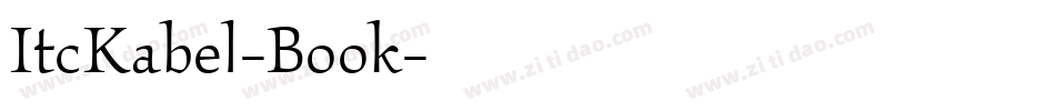 ItcKabel-Book字体转换