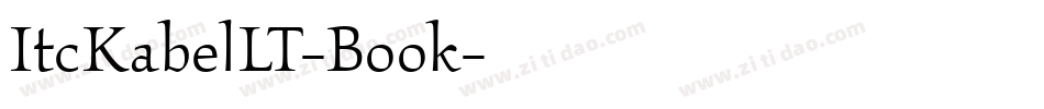 ItcKabelLT-Book字体转换