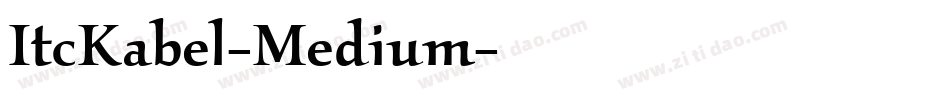 ItcKabel-Medium字体转换