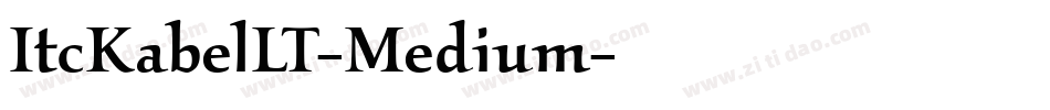 ItcKabelLT-Medium字体转换
