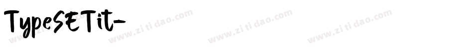TypeSETit字体转换