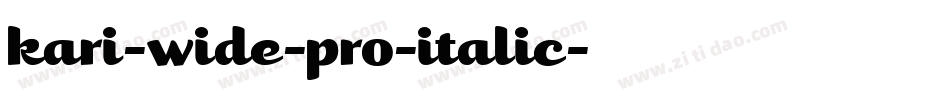 kari-wide-pro-italic字体转换