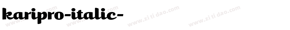 karipro-italic字体转换 karipro-italic字体转换