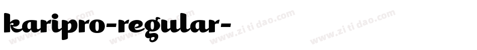 karipro-regular字体转换