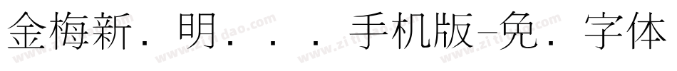金梅新细明国际码手机版字体转换