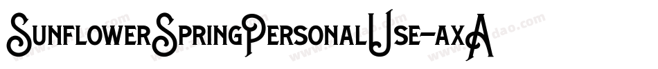 SunflowerSpringPersonalUse-axA85字体转换