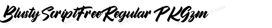 BlustyScriptFreeRegular-PKGzm字体转换
