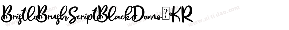 BristleBrushScriptBlackDemo-KRRX字体转换