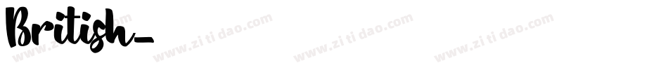British字体转换