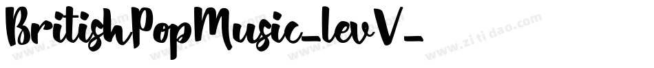 BritishPopMusic-levV字体转换