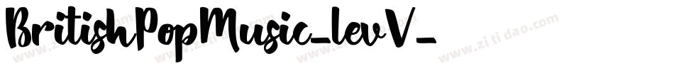 BritishPopMusic-levV字体转换