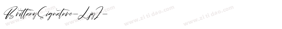 BrittanySignature-LjyZ字体转换