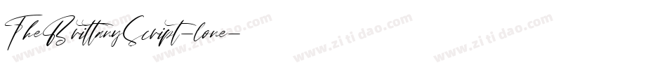 TheBrittanyScript-lone字体转换