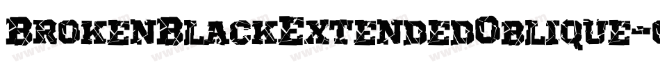 BrokenBlackExtendedOblique-oGm0字体转换