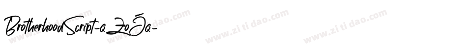 BrotherhoodScript-qZoJq字体转换