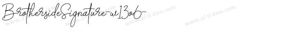 BrothersideSignature-w13o6字体转换