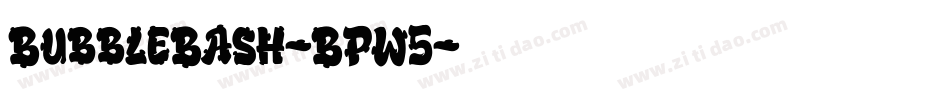 BubbleBash-BPW5字体转换