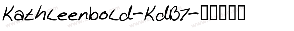 Kathleenbold-KdB7字体转换
