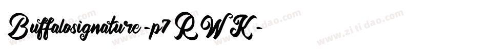 Buffalosignature-p7RWK字体转换