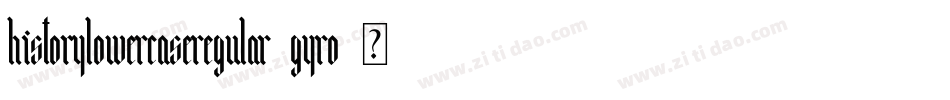 HistoryLowercaseRegular-GYrO字体转换