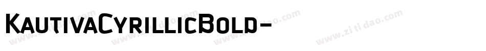 KautivaCyrillicBold字体转换