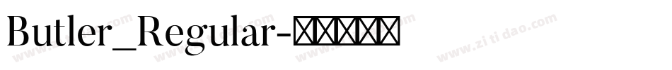 Butler_Regular字体转换