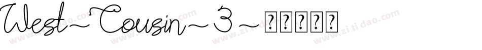 West-Cousin-3字体转换