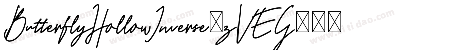 ButterflyHollowInverse-zVEG字体转换