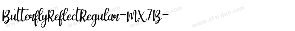 ButterflyReflectRegular-MX7B字体转换