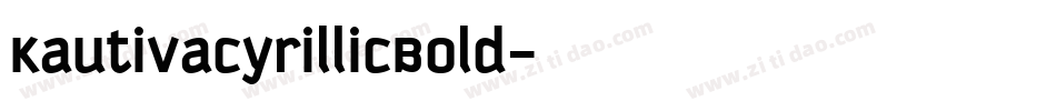 KautivaCyrillicBold字体转换
