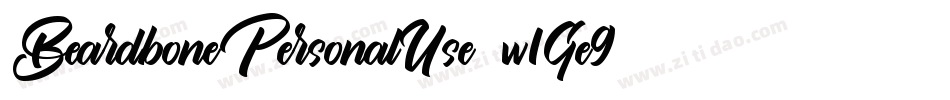 BeardbonePersonalUse-w1Ge9字体转换