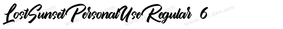 LostSunsetPersonalUseRegular-6AV1字体转换