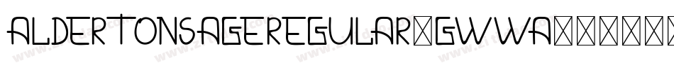 AldertonsageRegular-GWWA字体转换