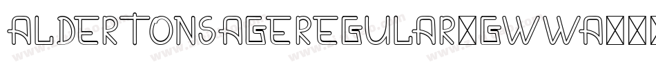 AldertonsageRegular-GWWA字体转换