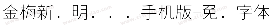金梅新细明国际码手机版字体转换