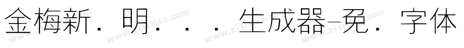 金梅新细明国际码生成器字体转换
