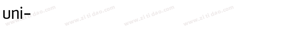 Uni字体转换
