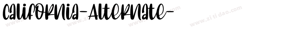 California-Alternate字体转换