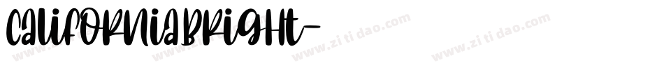 CaliforniaBright字体转换