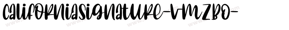 CaliforniaSignature-vmZBO字体转换