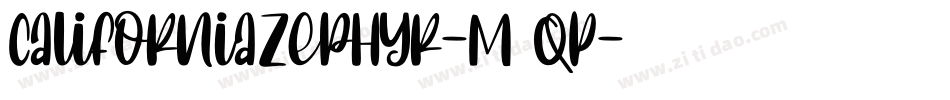 CaliforniaZephyr-M2qP字体转换
