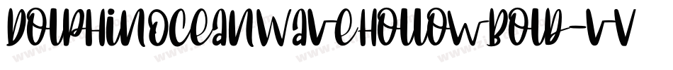 DolphinOceanWaveHollowBold-vV6A字体转换