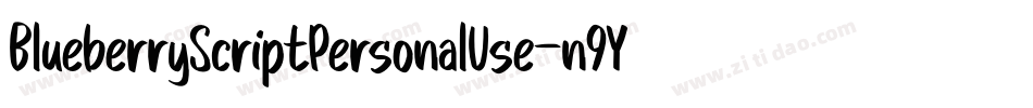 BlueberryScriptPersonalUse-n9YJ字体转换