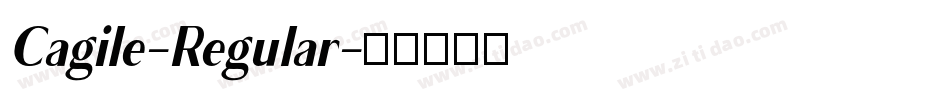 Cagile-Regular字体转换