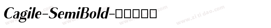 Cagile-SemiBold字体转换