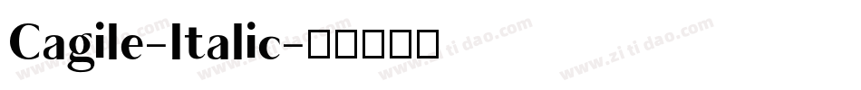 Cagile-Italic字体转换